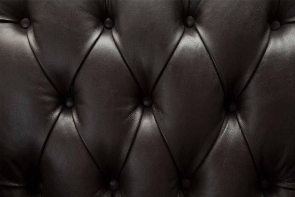 Designer Fotell 1 Sëtz Braun Lieder Textil Luxus Sofa Chesterfield