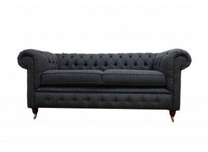 Chesterfield Canapé Polster Miwwelen Zweisëtzer Canapéen Sofas Stoff Gro