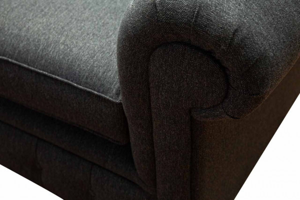 Chesterfield Canapé Polster Miwwelen Zweisëtzer Canapéen Sofas Stoff Gro