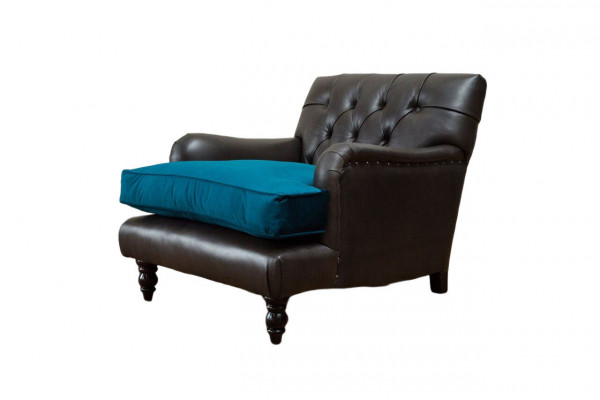 Chesterfield Fauteuil Canapé 1 Sëtz Canapéë Polstersofa Lieder Gro