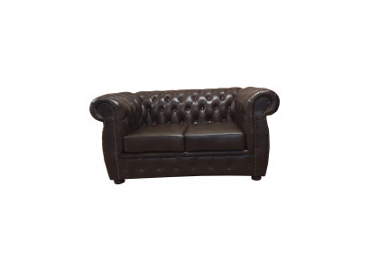 Chesterfield Canapé 2 Sëtzer Luxus Canapé Zweisëtzer Canapéen Braun Miwwelen Canapéen
