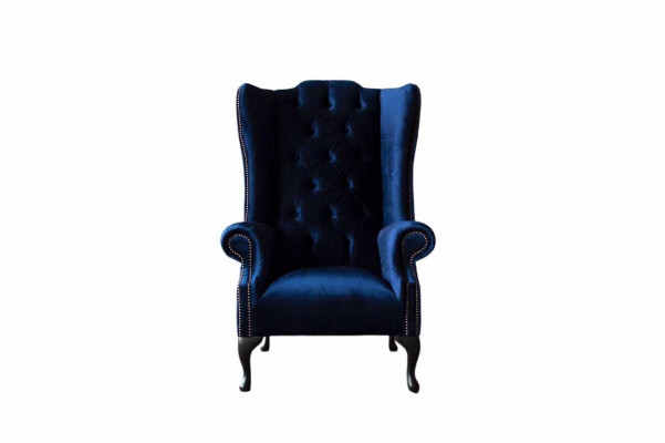 Ohrensessel Chesterfield Canapé Canapé Polster 1 Sëtz Canapé Stoff Blo