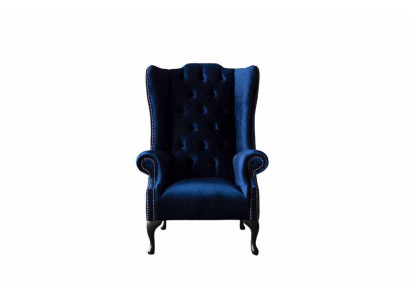 Ohrensessel Chesterfield Canapé Canapé Polster 1 Sëtz Canapé Stoff Blo