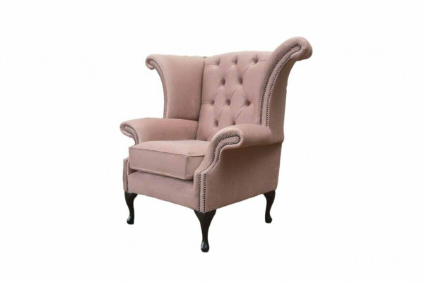 Ohrensessel Fauteuil Samt Design Polstersofa Chesterfield Textil Miwwelen