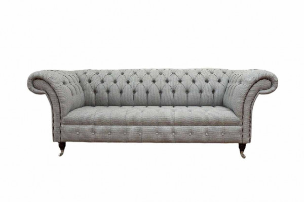Chesterfield 3 Sëtzer Sofa Gro Design Couchen Polster Sofae Couchen