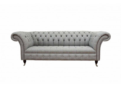 Chesterfield 3 Sëtzer Sofa Gro Design Couchen Polster Sofae Couchen