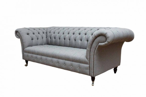 Chesterfield 3 Sëtzer Sofa Gro Design Couchen Polster Sofae Couchen