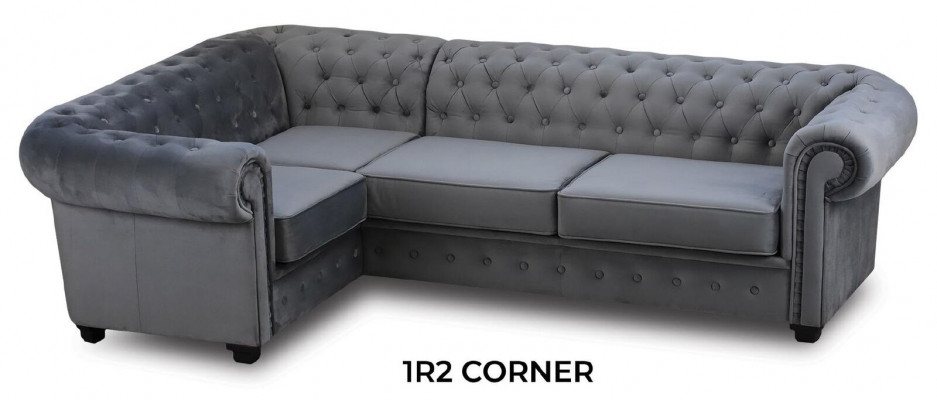 Chesterfield Sofa Couch Polster Miwwelen Eckgarnitur Sofas Couchen Stoff Textil