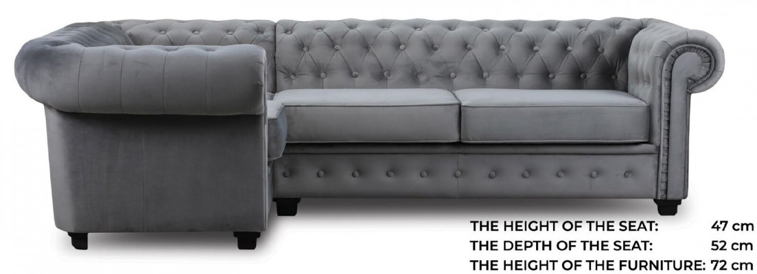 Chesterfield Sofa Couch Polster Miwwelen Eckgarnitur Sofas Couchen Stoff Textil