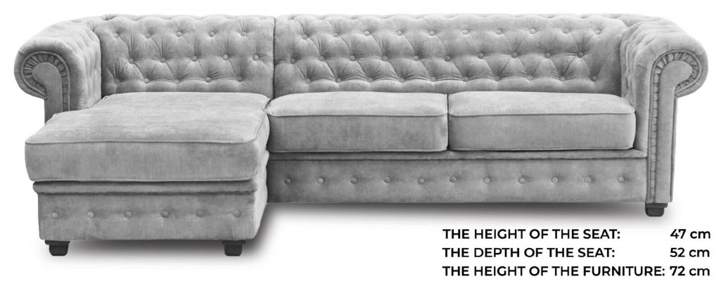 Chesterfield Ecksofa Eckcouch Sofa Canapé Miwwel Sofas Couchen Eckgarnitur