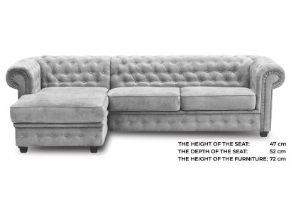 Chesterfield Ecksofa Eckcouch Sofa Canapé Miwwel Sofas Couchen Eckgarnitur