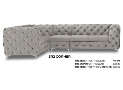 Luxus Chesterfield Canapé Eckcouch Sofa Polster Miwwelen Eckgarnitur Couchen