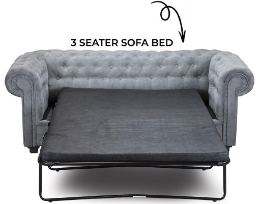 Chesterfield Sofa mat Schloffunktion Bengalësch Klappbett Couch Schloffsofa