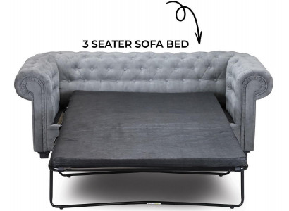 Chesterfield Sofa mat Schloffunktion Bengalësch Klappbett Couch Schloffsofa