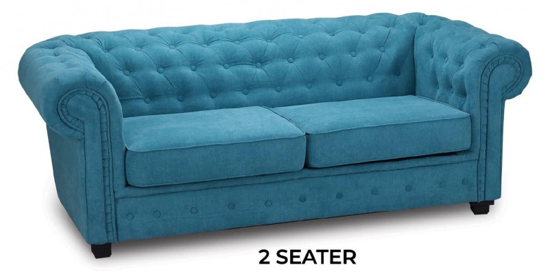 Canapé 2er-Sofa Design Polsterung Tirkis Textil Stoff Sëtzkomfort Sofas Neien