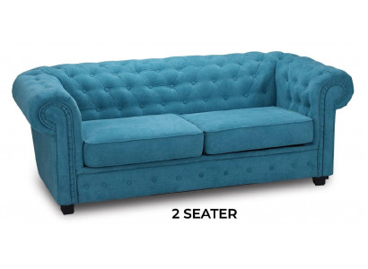 Canapé 2er-Sofa Design Polsterung Tirkis Textil Stoff Sëtzkomfort Sofas Neien