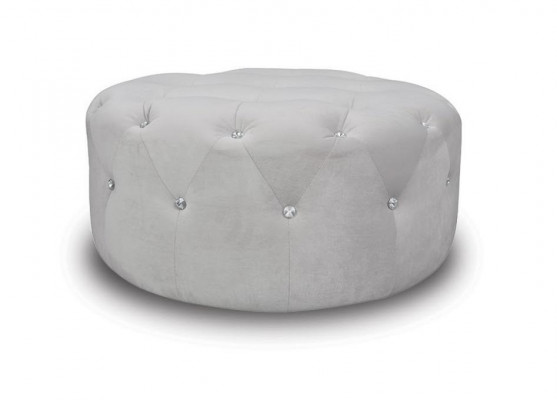 Hocker Foussstell Hocker Sëtz Wunnzëmmer Stoff Blo Luxus Sëtzmiwwelen