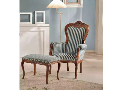 Klassesche Fauteuil Wunnzëmmer Einsitzer Designer Polstersëtz Stoffmiwwel