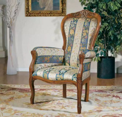 Designer Sesselen Sëtz Luxus Textil Polster Stoff Miwwelen Klassesch Design
