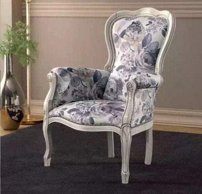 Klassesche Sëtz Ouerensëtz Gepolstert Miwwel Designer Stoff Wunnzëmmer
