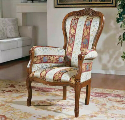 Klassesche Designer Sessel Wunnzëmmersmiwwel Sëtzmiwwel Textil Miwwel Neit