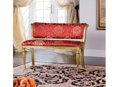 Bänkpolster Stoff Sëtz Stil Klassesch Designer Wunnzëmer Miwwelen