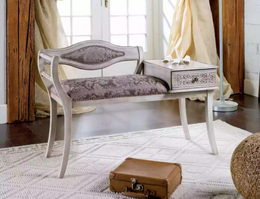 Luxus Polsterbänk Wohnzimmer Stoffmiwwel Stil Klassesch Nei