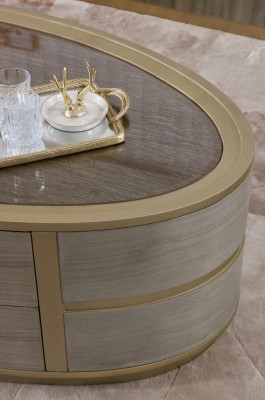 Ovale Couchtisch Luxus Sofa Beistelltische Holzdësch Dubai Luxus Hotel
