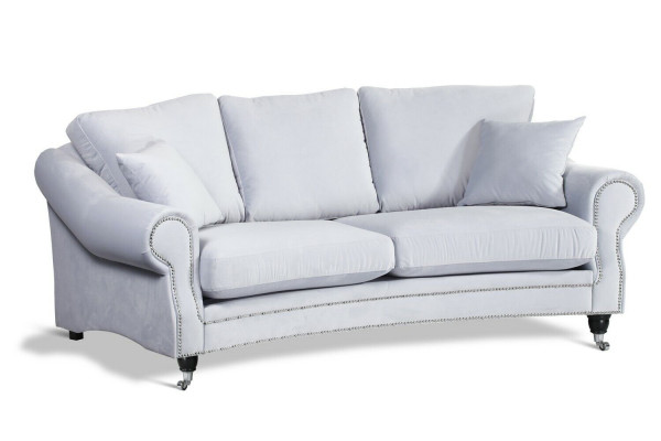 Canapé 3 Sëtz Couch Polster Canapéën Couchen Wunnzëmmer Design Textil Drësëtzer