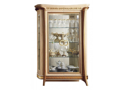 Vitrin Vitrinen Schaf Glasschaf Wunnzëmmer Regal Rokoko Barock Echt Holz