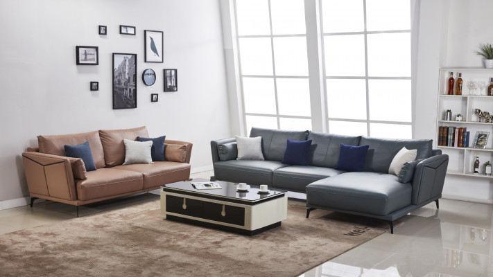 Designer Sofa Canapé Set Ecksofa mat Hocker Polster Wunnlandschaft