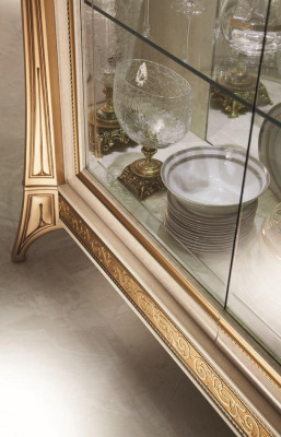 Wunnzëimmermiwwel Set Wunnzëimmer Sideboard 2x Vitrinn 3-dgj. Wunnmauer arredoclassic