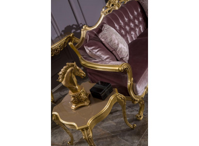 Niewentischt Kaffisdësch Design Dësch Wunnzëmmertësch Dëscher Gold
