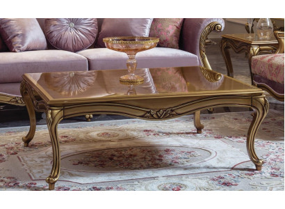 Kinnekenlechen Couchdësch Gold Brongen Dësch Barock Rokoko Couchdëscher Holz