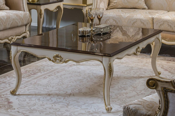 Couchtisch Kaffisdësch Wunnzëmmer Massiv Säitentafel Luxus Canapé Dësch