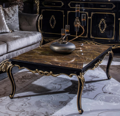 Holz Couchtisch Kaffisdësch Bäizestell Design Dësch Wunnzëmmertësch Dëscher