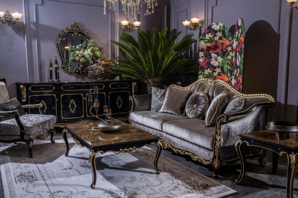Holz Couchtisch Kaffisdësch Bäizestell Design Dësch Wunnzëmmertësch Dëscher