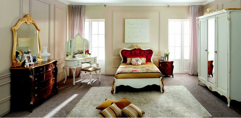 Italienesch Miwwelen Design Luxus Bett Duebelbett Stil Barock Better Klassesch