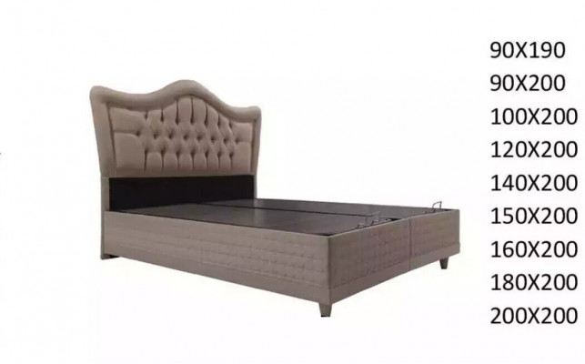 Luxus Bett mat Kingsize Matratz Hotelbett Bettkëschte Schlofzëmmer Better