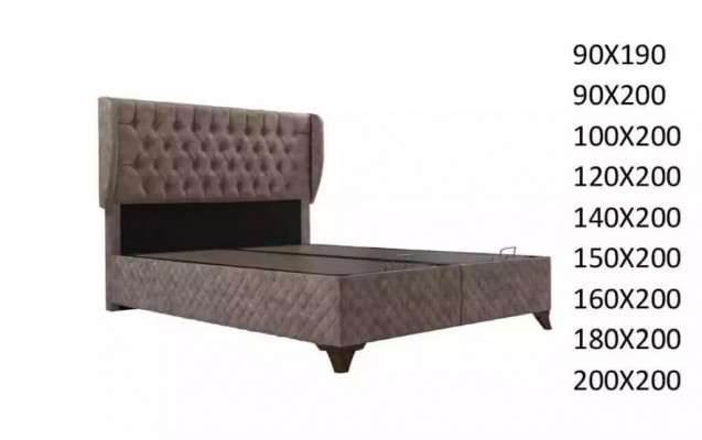 Bett Chesterfield Better fir Schlofkummer Textil 180x200cm inklusiv Matratz