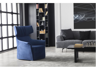 Fautëuil am Bloen Einsëtzer Modernen Stil Mëttelweech Luxusausstattung Miwwelstécker