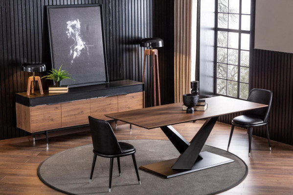 Kolonnendësch Kichendësch Luxus am modernen Stil brongen Dësch 208x92cm