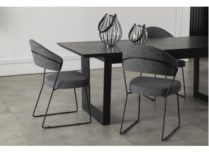 Luxus gepolstert Stillstull Still Loft Designer Grai Kichen Liederstull Miwwelen