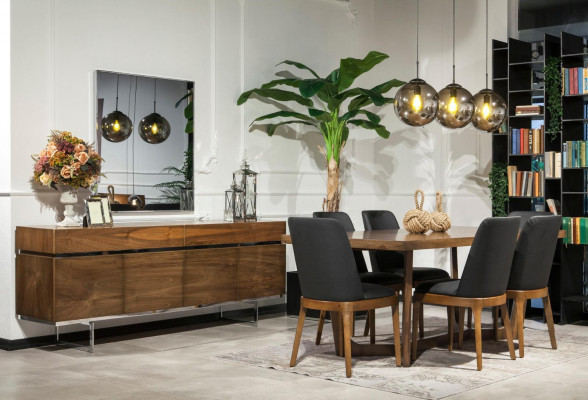 Luxus Lehnstull Liederstull Polster Still Loft Designer Miwwelen Schwaarz Kichen