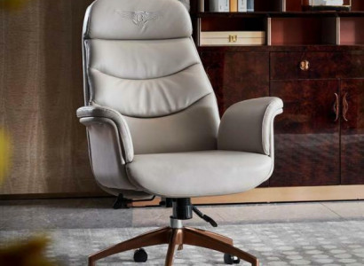 Bürosstull Beige Lieder Edelstol Aarbechtszëmmer Büro Miwwelen Luxus Ariichtung Nei