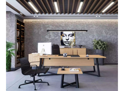 Modern Büro Set Schreifdësch Déifdësch Akteschaf Kommode 4 Deeler.