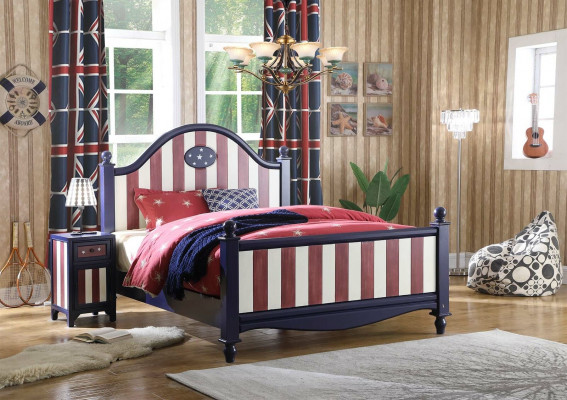 Bett Nophäitche 3tlg. Schlofzëmmer Set Design Amerikanesche Stil Luxus Better Grupp
