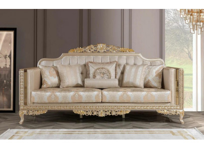Sofa 3 Sëtzer Textil Wunnzëmmer Design Modern Nei Luxus nei Canapéen Sofas