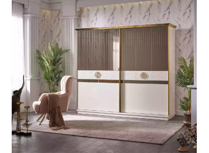 Kleederkabinett mat Schiebetüren luxuriéisch modern Schränker 260cm Schaf