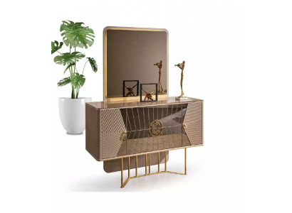 Schminktisch Luxus Schlofkummer Kosmetiksdësch Spigeldësch Kommode Sideboard